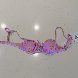 Princess Polly Lavender Floral Underwire Bikini Top